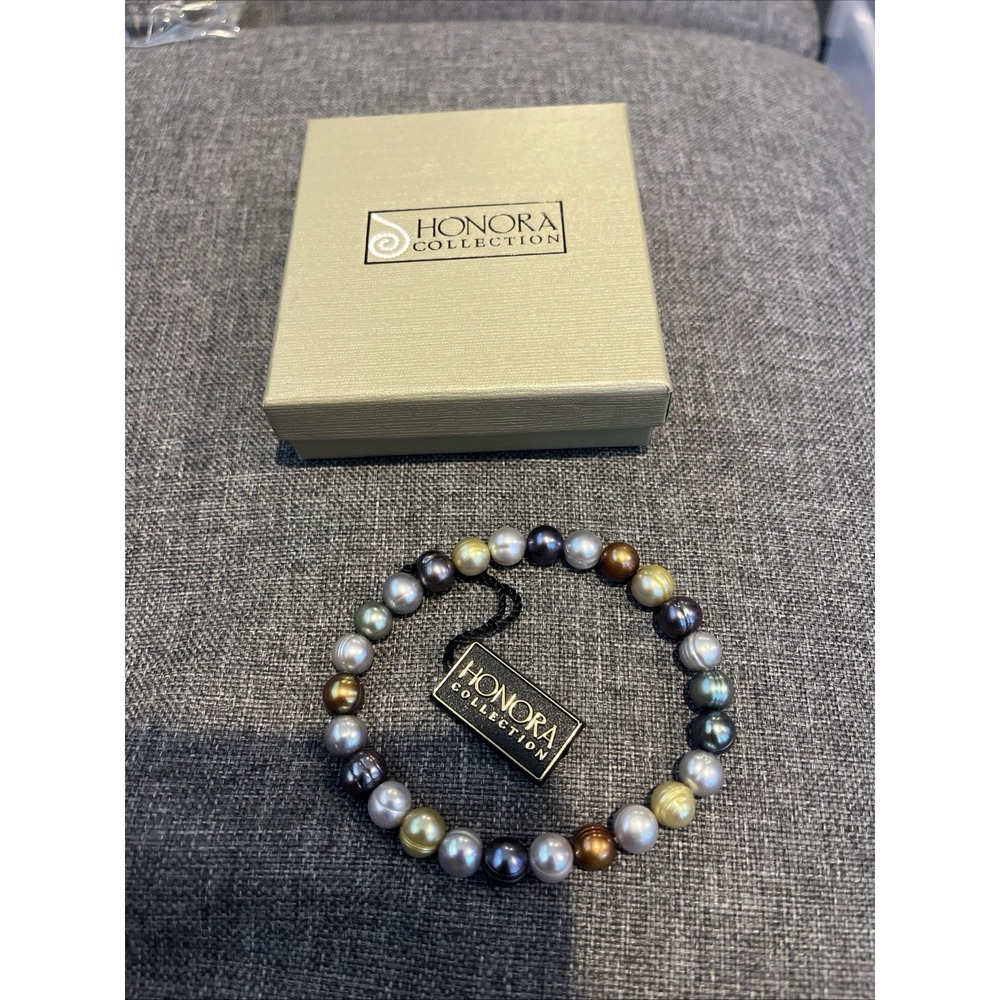HONORA COLLECTION Multicolor Pearl Bracelet 7 Inch Stretch NWT